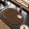Tapete Drenante Criativo Retro para Cozinha, Tapete Anti-Escaldante e Isolante Térmico para Tigelas e Hashis de Mesa, Tapete Absorvente de Água de Terra de Diatomáceas para Balcão de Bar e Máquina de Café