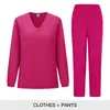 Ropa de Trabajo para Hombre y Mujer de Manga Larga para Comercio Exterior Transfronterizo, Ropa para Lavar a Mano, Ropa de Confinamiento para Doctores y Enfermeras, Ropa de Trabajo para Consultorios Dentales y Salones de Belleza