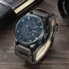 Marca Popular de Relógios Transfronteiriços R En Relógio Masculino com Mostrador Grande Pulseira de Couro para Exterior Tendência Esportivo Relógio de Quartzo para Homens Fabricante