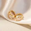 Moda Europea y Americana Más Vendidos Pendientes de Cisne de Circonio Completo Clásicos Súper Brillantes Versátiles Modernos Elegantes