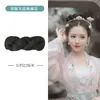 Bolsa para peluca hanfu estilo antiguo, una sola pieza, línea de la canción larga, moño, accesorios para el cabello, traje antiguo para mujer, bolsa redonda con cuerno retorcido, estilo COS