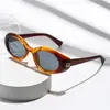 Gafas de sol de moda estilo influencer, protección UV, estilo retro francés, unisex, gafas de sol con montura ovalada ojo de gato