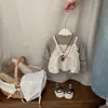 Conjunto de Otoño para Bebé Niña, Atuendo Estilo Coreano, Camisola Linda con Adorno de Encaje, Prenda Básica Elegante, Conjunto de Dos Piezas de Otoño
