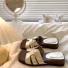 Sandalias Estilo Francés para Mujer 2026 Nueva Moda de Verano Color Sólido Punta Cuadrada Punta Abierta Versátiles Pantuflas para Mujer para Uso Exterior en Verano