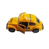 Carro de Polícia Táxi Fusca Clássico Retro Realista de Porta Dupla Carro de Liga Metálica Puxa-de-volta Modelo de Carro Ornamento Pequeno Brinquedo