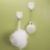 Gancho Sin Clavos Plástico Blanco Pared Puerta Detrás Gancho Adhesivo de Alta Carga Cocina Dormitorio Gancho Adhesivo Forma de Herradura