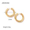 Pendientes de anillo de pigmento dorado transfronterizos de joyería de Europa y Estados Unidos con personalidad de alto sentido femenino, viento frío que no se desvanece, pendientes simples al por mayor
