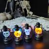Decoração de halloween portátil vintage pônei lanterna lâmpada de querosene luminosa lâmpada de caveira abóbora lanterna abóbora chaveiro pendurado