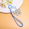 Llavero Transparente de Flor de Cerezo Colorido Correa para Teléfono Colgante DIY Verano Dopamina Bolso de Niñas Accesorio Antiperdida