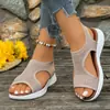 Sandalias Romanas de Punto Fly para Mujer con Punta Abierta 2026 Venta al por Mayor Lote Mixto Sandalias Romanas Adhesivas Sandalias Transfronterizas en Stock Talla 43