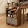 Armario de té, aparador, armario de almacenamiento, mueble de pared integrado para sala de estar, armario de té moderno minimalista, estantería de almacenamiento, mueble bajo