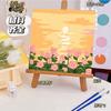 Pintura a Óleo Digital DIY Rosa Pintura a Óleo de Preenchimento Feita à Mão Curar Flor Simples Feita à Mão Pintura Decorativa para Sala de Estar Pintura de Pendurar