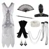 Amazon Vestido de lentejuelas vintage de los años 20 S-4XL Hecho a mano con cuentas y flecos Talla grande Vestido de noche Gatsby