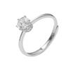S925 Prata popular ao vivo pequeno diamante menina anel incrustado zircão simples abertura Design Fábrica vendas diretas