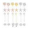 Pendientes de plata de ley 925 con soporte vacío y figura geométrica para mujer, nuevos pendientes de gancho para la oreja con incrustaciones de perlas japonesas y coreanas, hechos a mano, con soporte vacío.