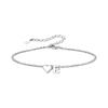 Europa e Estados Unidos transfronteiriço 26 pulseira de letras inglesas moda feminina temperamento simples aço inoxidável pulseira de letras em forma de coração