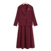 Vestido de Mãe Outono 2024 Novo vestido Para meia-idade e idosos tamanho plus Vestido de Casamento Duas peças Vestido de Sogra