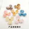 Venta al por mayor de fábrica aleación de zinc 6 mm flor corazón diy hecho a mano aretes tocado carcasa de teléfono móvil accesorios de joyería al por mayor