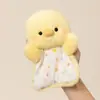 Brinquedo de pelúcia tipo puff, boneca de pelúcia de ovelhinha, fantoche de mão companheiro para apertar, brinquedo de pelúcia, presente de aniversário infantil para meninas