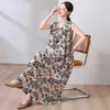 Novo Vestido de Algodão e Seda para Mulheres 2026, Moda de Verão de Alto Padrão, Corte Solto, Sem Mangas, Longo, em Algodão Artificial