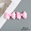 Laço Grande de Resina com Bolinhas Desenho Animado DIY Cola Creme Capa de Celular Furo Fivela de Sapato Adesivo de Patins Acessórios para Penteado