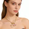 Collar con Letras Dopamina Popular Transfronterizo Set de Tres Piezas con Accesorios de Lazo, Elegante y Versátil Set de Collares con Letras