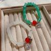 Nuevo estilo chino imitación calcedonia bambú festival pulsera de la suerte femenina diseño nicho ins sentido de diseño pulsera retro pulsera de celebridad de internet amigas