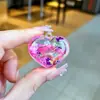 Mini Botella de Arena con Forma de Corazón Llavero Líquido Polvo de Amor Colgante Disco Duro Pequeño Colgante Accesorios de Inyección de Aceite de PVC