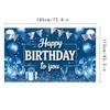 Feliz Cumpleaños Tela Colgante Temática Fondo de Fiesta Tela Decorativa Accesorios Montaje de Escena Festiva Diseño Personalizado Transfronterizo