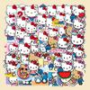 50 adesivos fofos de desenho animado de gato Hello Kitty KT para crianças, papelaria à prova d'água, celular, bagagem, skate