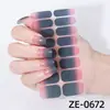 Fábrica Zhengxiang Personalizado OEM Cor Sólida Gradiente Filme para Esmalte de Unha Pasta de Unha 16 Dedos Transfronteiriço Adesivo Impermeável Pasta de Unha ODM