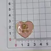 Acessórios de joia estilo Chanel pequeno com óleo pingado em formato de coração de rosa, clip de cabelo diy, tiara, sapatos furados, adesivo de fivela para capa de celular