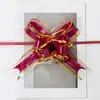 Guirlanda de Fita Cor Sólida Tule Borda Dourada Tinta Flor Puxada à Mão Decoração de Festa Casamento Quarto Carro de Casamento Escada Laço