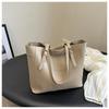 Bolsa Tote Grande Capacidade com Alta Textura 2024 Nova Cor Sólida Versátil Moda Bolsa de Mão Moda Estilo Coreano Bolsa de Ombro