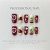 Colección navideña Feliz Navidad industria pesada hecha a mano desgaste manicura de uñas largas cortas al por mayor terminadas uñas postizas