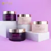 Atacado 200g Grande Capacidade Redonda Frasco de Creme Cosmético Gorduroso Frasco de Vidro para Máscara de Lama Máscara de Mãos Material de Embalagem para Creme Facial Frasco Vazio