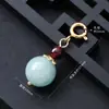 Contas redondas de ágata de cristal natural, pequenos pingentes, acessórios para pulseiras, colares, acessórios DIY, fechos universais, pingentes de bolsa