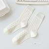 Meias brancas verão das mulheres de malha fina absorvente de suor tubo respirável meias femininas atacado algodão japonês Lolita pilha meias