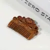 Peine de Sándalo Verde Mini Portátil de Bolsillo Doce Signos del Zodiaco Logo Personalizado Peine de Madera Regalo para Mujer Peine para Bebé