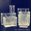 Bolsa de asas de plástico transparente de PVC con hebilla a presión al por mayor, manguera, regalo, embalaje de compras, fabricantes de bolsas de asas de PVC