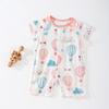 Mameluco de Algodón de Bambú para Bebé Verano Delgado Conjunto de Manga Corta para Bebé para Ropa de Escalar de Niños Pequeños Pijama Harper para Recién Nacido