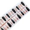 Nova Manicure Unhas Vestíveis para Clareamento, Tiras de Unha Pré-Feitas Vestíveis Feitas à Mão Ins High-End Cross Pure Desire Nails