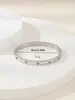 Kajia Moda Pareja Pulsera de Acero de Titanio de Diez Diamantes Que No Se Desvanece, Aliento de Bebé de Moda, Pulsera de Acero Inoxidable de Alta Gama para Niñas