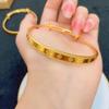Shajin Pulsera Push-pull con Patrón de Diamantes de Trébol de Cuatro Hojas de la Suerte Pulsera Ajustable para Mujer Suministro de Pulseras Venta al por Mayor en Vivo