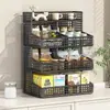 Estante Organizador de Bocadillos de Escritorio Estante de Almacenamiento para Sala de Estar Mesa de Comedor Mesa de Comida Artefacto de Almacenamiento Estante de Almacenamiento en Capas para Mesa de Cocina