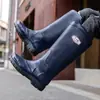 Sapatos de chuva transfronteiriços novos proteção do trabalho sola grossa 45CM extra altos masculinos resistentes ao desgaste antiderrapantes impermeáveis tubo longo sapatos d'água canteiro de obras