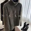 ¡Muy recomendable! Suéter de lana de cabra color verde café estilo Old Money para mujer, cárdigan de punto suave y cómodo para otoño