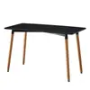 Mesa de Comedor Minimalista Nórdica con Patas de Madera Maciza para Apartamentos Pequeños, Mesa de Comedor Rectangular, Juego de Mesa y Sillas de Comedor Color Crema Estilo Japonés
