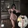 Camisón de estilo habitación privada de deseo puro talla grande, lencería sexy, que revela las nalgas, no es necesario quitarlo, tentación transparente, uniforme de ropa para casa de discoteca