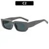 Moda Urbana Europea y Americana Marco Cuadrado Retro Versátil Gafas de Sol Nueva Moda al Aire Libre Ciclismo Protección Solar Gafas de Sol Transfronterizas